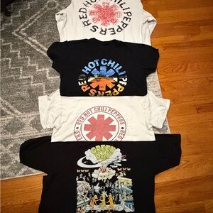 Red Hot Chili Peppers/ Green Day Band tees